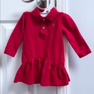 Ralph Lauren Peplum Collared Polo Dress - 9m